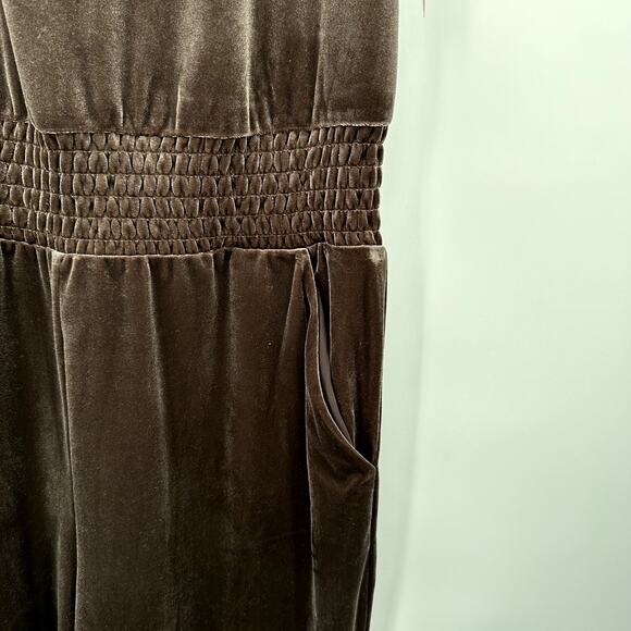 COMMANDO NWT Velvet Tank Jumpsuit in Brown // M - Picture 8 of 11
